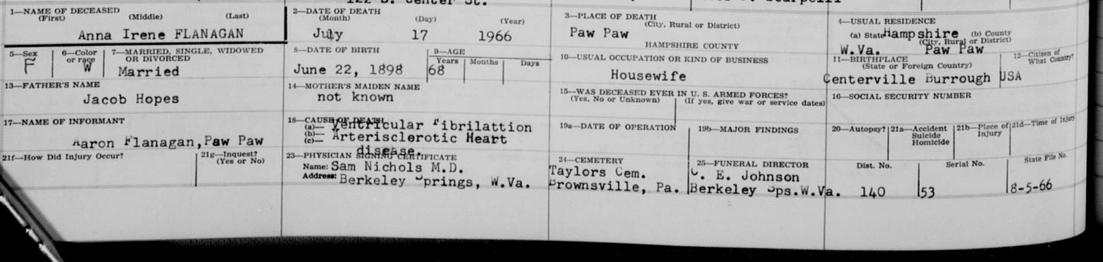 death cert